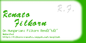 renato filkorn business card